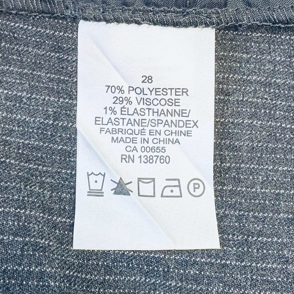 Penningtons, Pinstripe Dress Pants – Slightly Curvy Fit, Plus Size 28W, Gray - Picture 9 of 10